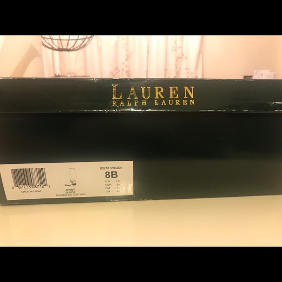 Ralph Lauren Leather Riding Boots BLACK size 8 - Picture 3 of 14